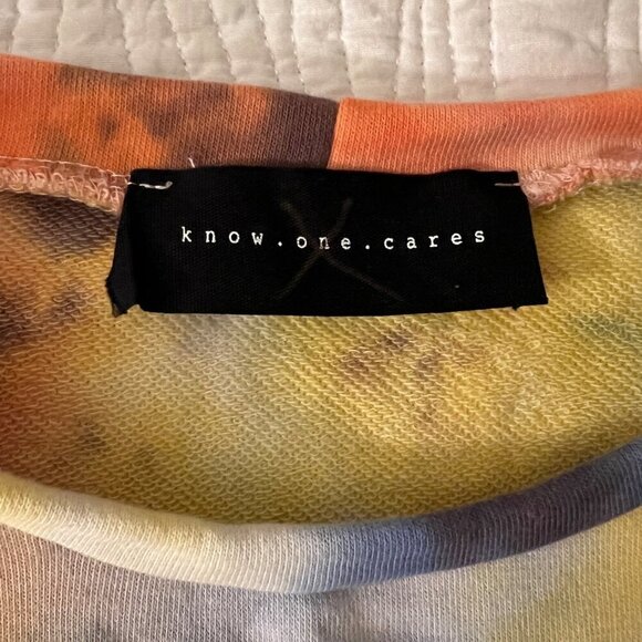 Know.One.Cares NEW Womens Medium Knit French Terry Tie-Dye Sleeveless Shirt Top - Picture 6 of 7